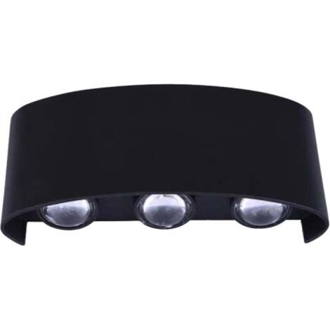 Applique de jardin, source LED intégrée, 6W, noire (1/5)