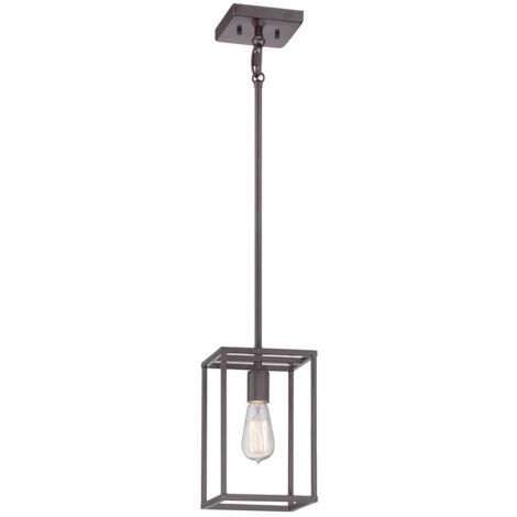 Suspension Quoizel New Harbor bronze ouest E27 60W (1/4)