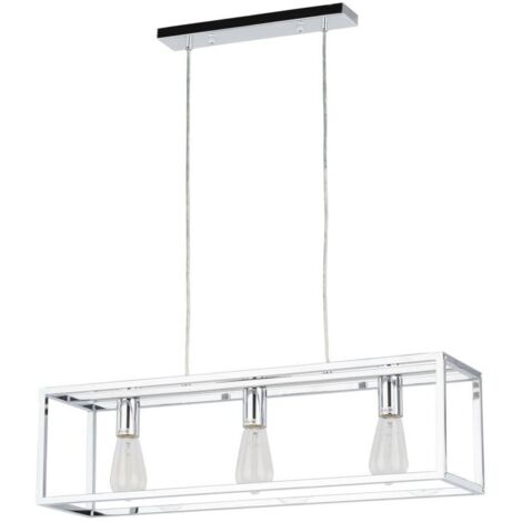Italux Sigalo - Suspension Industrielle Et Rétro Chrome 3 Lumière, E27 (1/4)