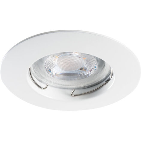 Plafonnier encastré blanc – Aluminium – Rond 85mm – GX5,3 – Kanlux LUTO