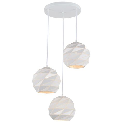 Italux Palermo - Suspension moderne blanche à 3 lumières, E27 (1/3)