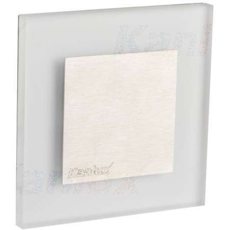Kanlux – Luminaire LED escalier encastré en acier inoxydable – Lumière blanche froide 6500K – 0,8W – Installation facile dans espaces confinés