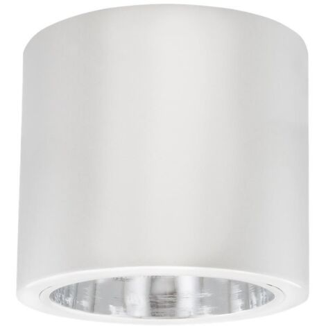 Plafonnier saillie rond blanc métal E27 Polux Jupiter (1/5)