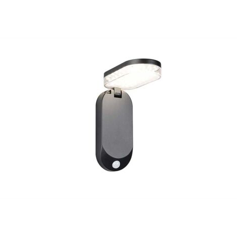 Applique murale d'extérieur solaire noire à capteur et batterie LED L 25,9 cm (1/5)