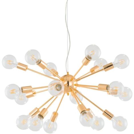 Italux Theo - Suspension moderne dorée à 18 lumières, E27 (1/5)