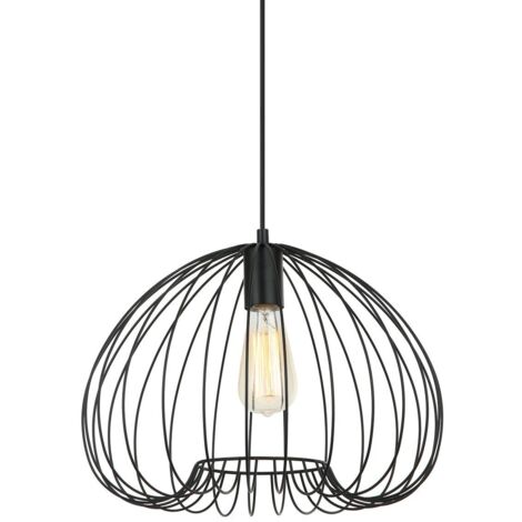 Italux Meddi - Luminaire suspendu moderne noir 1 lumière, E27 (1/2)