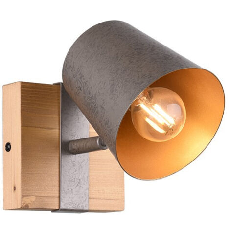 Applique murale BELL argent/bois nickel E14 25W TRIO (1/5)