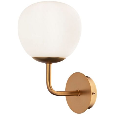 Applique murale Maytoni Erich cuivre globe blanc E14 (1/8)