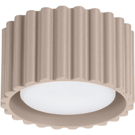Spot plafond rainuré rond taupe 6cm GX53 10W AURA Sollux (1/5)