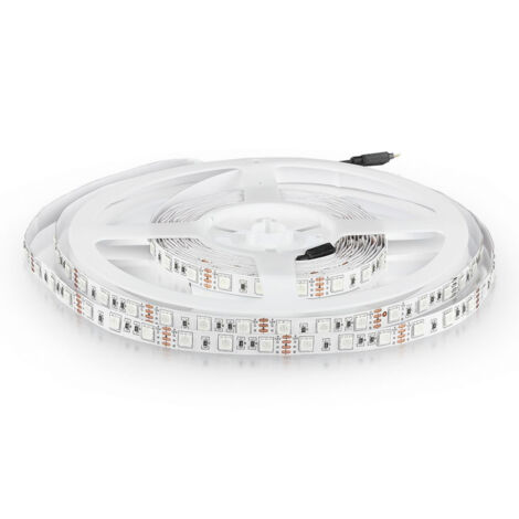 Ruban LED V-TAC RGB 5m 12V SMD5050 IP20 10,8W/m 900lm