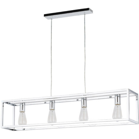 Suspension Italux Sigalo industrielle chrome 4xE27 (1/2)