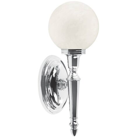 Applique salle de bain chrome boule verre Dryden G9 (1/5)