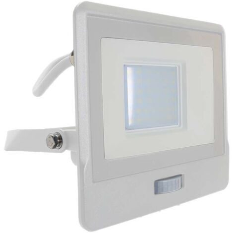 Projecteur LED Samsung V-TAC 30 W avec capteur PIR, câble de 1 m, blanc froid, IP65