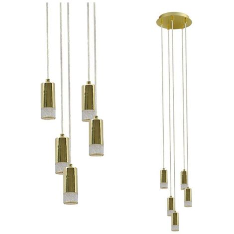 Italux Mentin Plafonnier suspendu moderne à 5 lumières LED, 3000K (1/2)