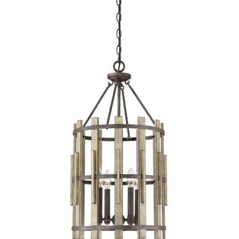 Chandelier Pendant Lamp D 15' Plafonnier Rustic Black Kitchen (1/5)
