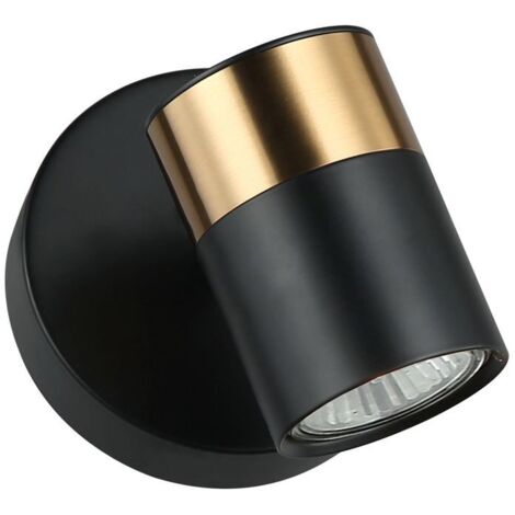 Applique murale moderne noir/laiton GU10 35W Elice (1/2)