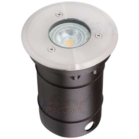 Kanlux – Spot encastrable extérieur sol rond 113mm – Acier inoxydable – IP67 – 10W – Compatible ampoule GU10 – Pression 500kg