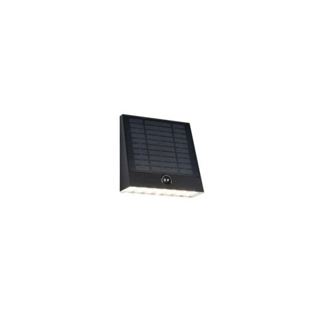 Applique murale d'extérieur, éclairage de façade, LED noire, capteur, batterie, H 15 cm (1/5)