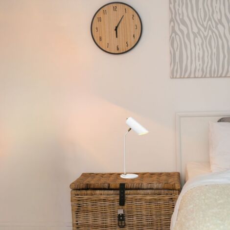 Elstead Quinto - Lampe de table à 1 lumière - Laiton vieilli blanc, E27 (1/2)