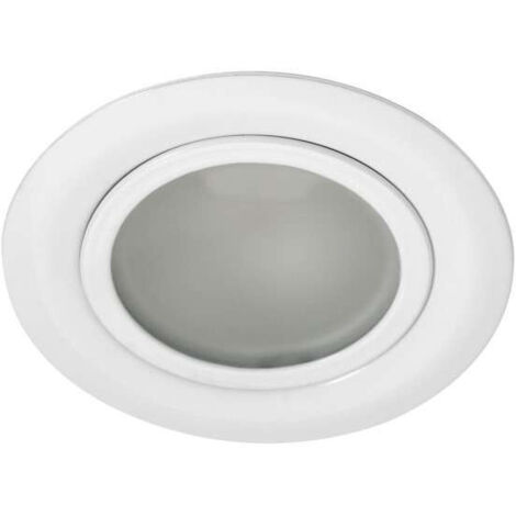 Kanlux – Spot encastrable G4 12V – Verre et acier – Blanc – Ø73mm – Installation facile dans faux plafonds – Compatible ampoules jusqu'à 10W