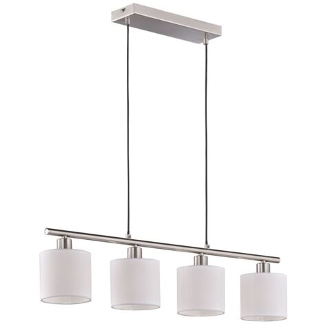 Suspension, Suspension 4 lampes Tommy Blanc en Metal, TRIO (1/4)