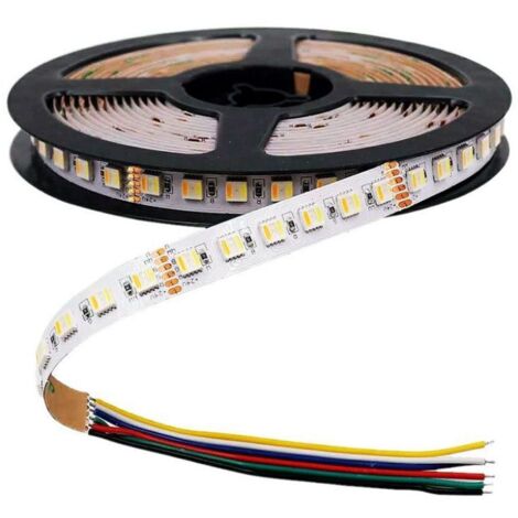 Bande LED V-TAC SMD5050 24 W/m 5 m 60 LED/m 24 V 3 en 1 + RVB IP20 12 mm