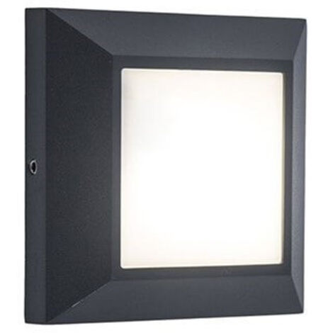 LUTEC HELENA APPLIQUE MURALE EXTÉRIEURE LED EN FONTE D'ALUMINIUM ANTHRACITE 10,1X10,1X3,15 CM 6402101118 (1/3)