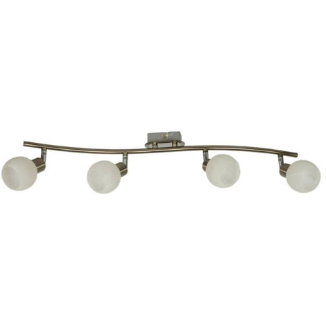 Plafonnier Candellux Alabaster 4xG9 chrome blanc 78cm (1/2)