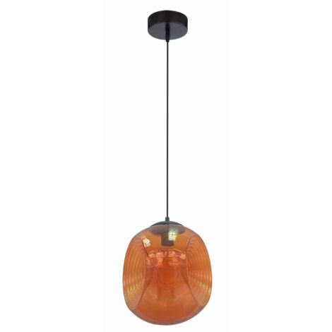 Suspension Candellux Club noire verre Ø28cm 115cm E27 (1/2)