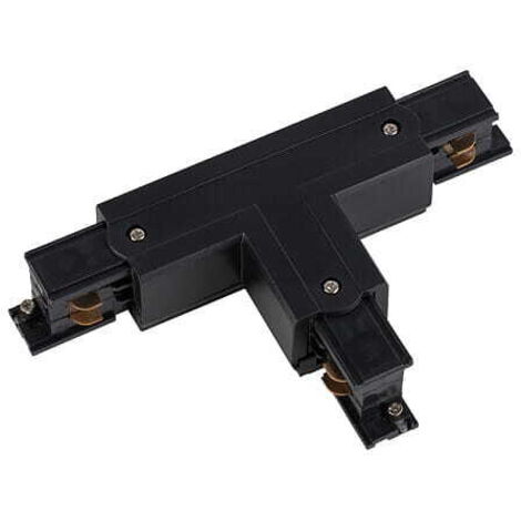 Connecteur T droit rail 3 circuits noir Nowodvorski 8704