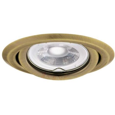 Support Spot Encastrable Rond Orientable 15° ARGUS Laiton Mat