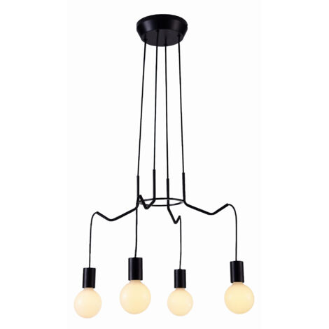 Suspension Candellux Basso 34-71019 noire 4xE27 57cm (1/2)