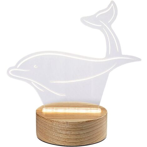Lampe de table LED Akali Beech acrylique transparent 2W 3000K L: 19cm b: 20,5 cm (1/5)