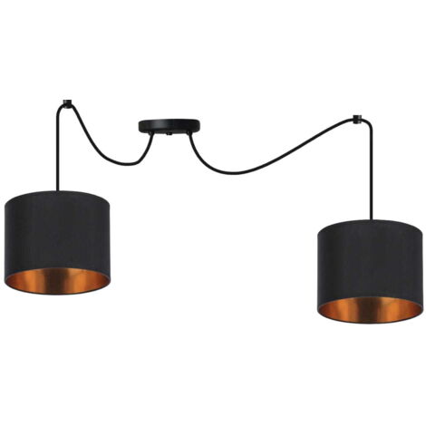 Suspension Candellux Candida 2xE27 noir/or Ø100cm IP20 (1/2)