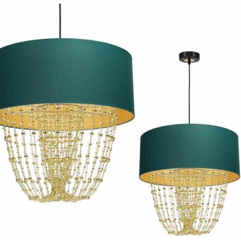 Lampe suspendue ALMERIA VERT/OR 1xE27 (1/5)