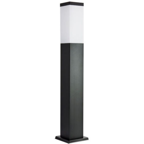 Borne jardin carrée 65cm E27 noire IP44 SU-MA Inox (1/3)