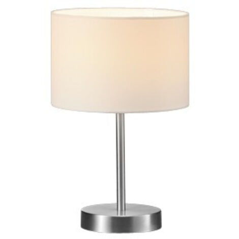 Lampe de Table Hôtel Métal Blanc Abat-Jour Ø20 cm Trio Lighting (1/3)