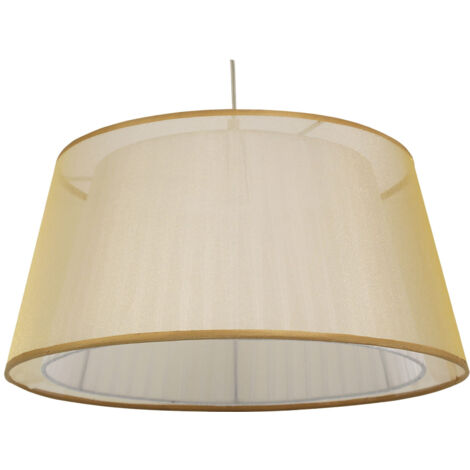 Suspension Candellux Charlie Ø45 double organza or/blanc 1xE27 (1/2)