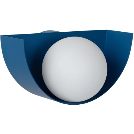 Applique murale bleue boule blanche Benni G9 28W Lucide