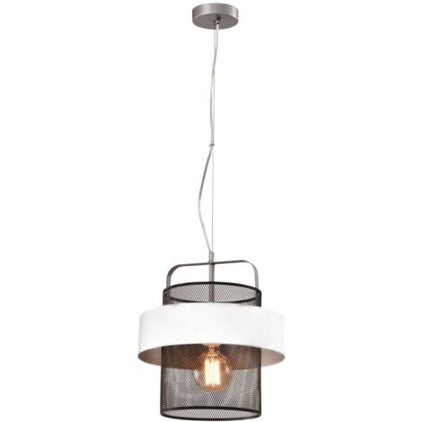 Suspension Candellux FIBA Ø30 noire/argent E27 réglable (1/5)