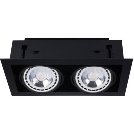 Spot encastré double Nowodvorski Downlight noir acier (1/2)