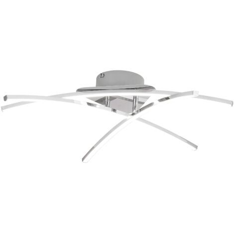 Plafonnier LED 3x7W chromé 58 cm 4000K Alexis 2504 (1/4)