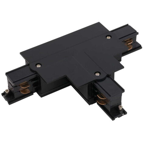 Connecteur T encastré 3 circuits droit noir Nowodvorski (1/3)
