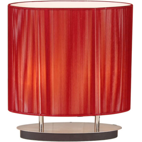 Lampe de table Candellux Artemis 2xE27 chrome rouge (1/2)