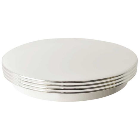 Plafonnier LED 10W 4000K IP44 Ø26 Milagro Chrome/Blanc (1/4)