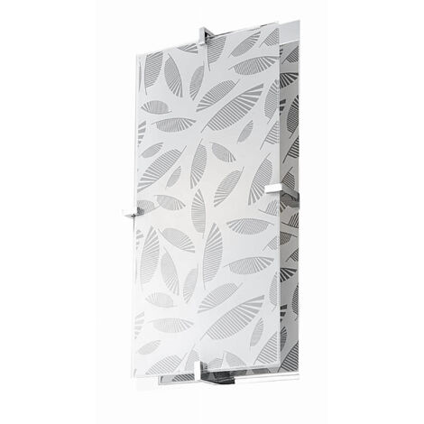 Plafonnier Candellux FIKUS verre chromé blanc 40 cm E27 (1/2)