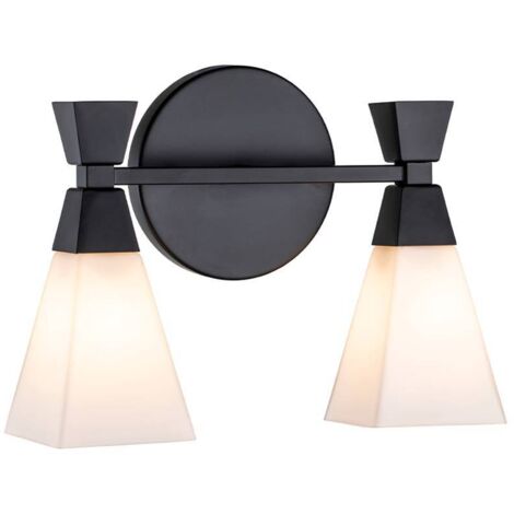 Elstead Bowtie Applique de Salle de Bain 2 Lumières, Noir Mat IP44 (1/5)