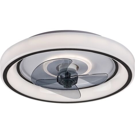 Plafonnier ventilateur LED Horacio noir dimmable 47 cm (1/5)