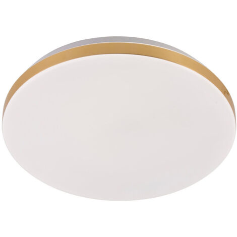 Plafonnier LED rond 33 cm 18W 4000K doré Babilon LP335
