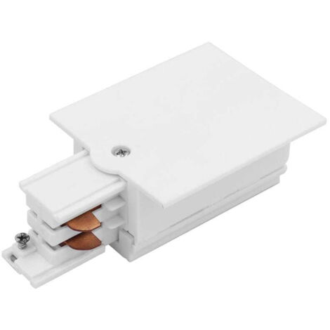 Embout alim rail 3 circuits encastré blanc droit 8691 (1/4)
